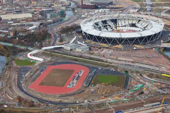 Stade olympique fin de chantier Londres 2012