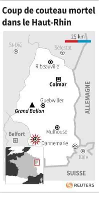 Un homme tué d'un coup de couteau en Alsace