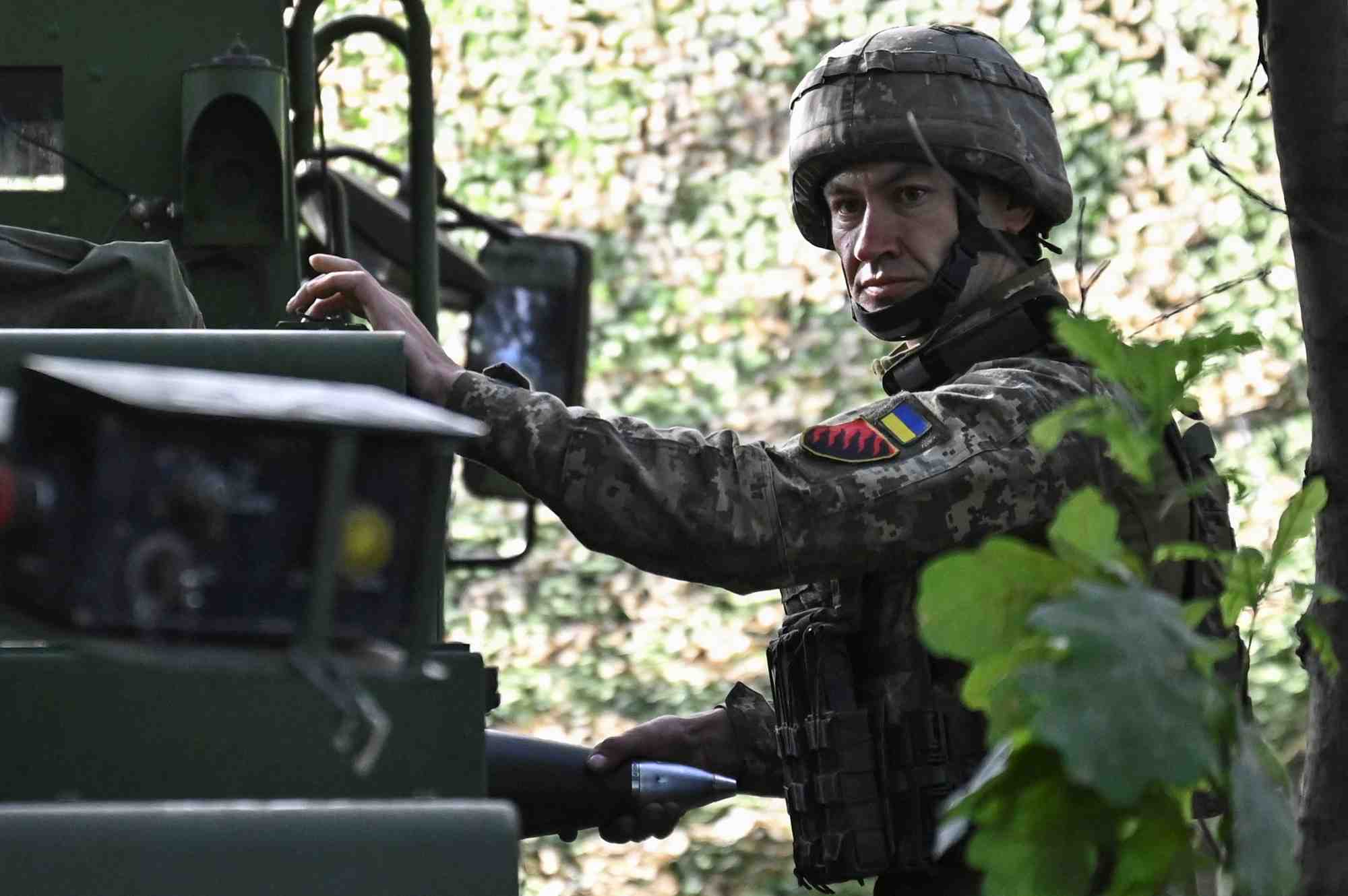 Un militaire ukrainien pres de la ville de pokrovsk