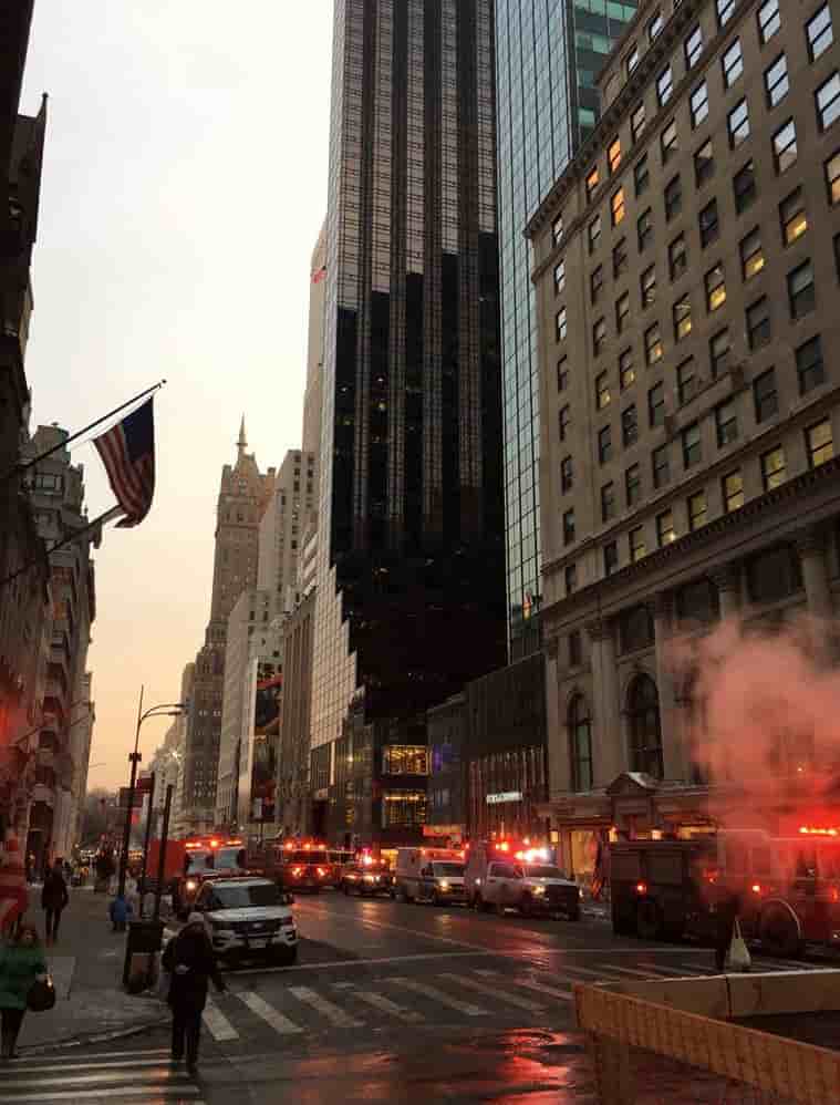 Usa: incendie a la tour trump a new york : pas de blesses