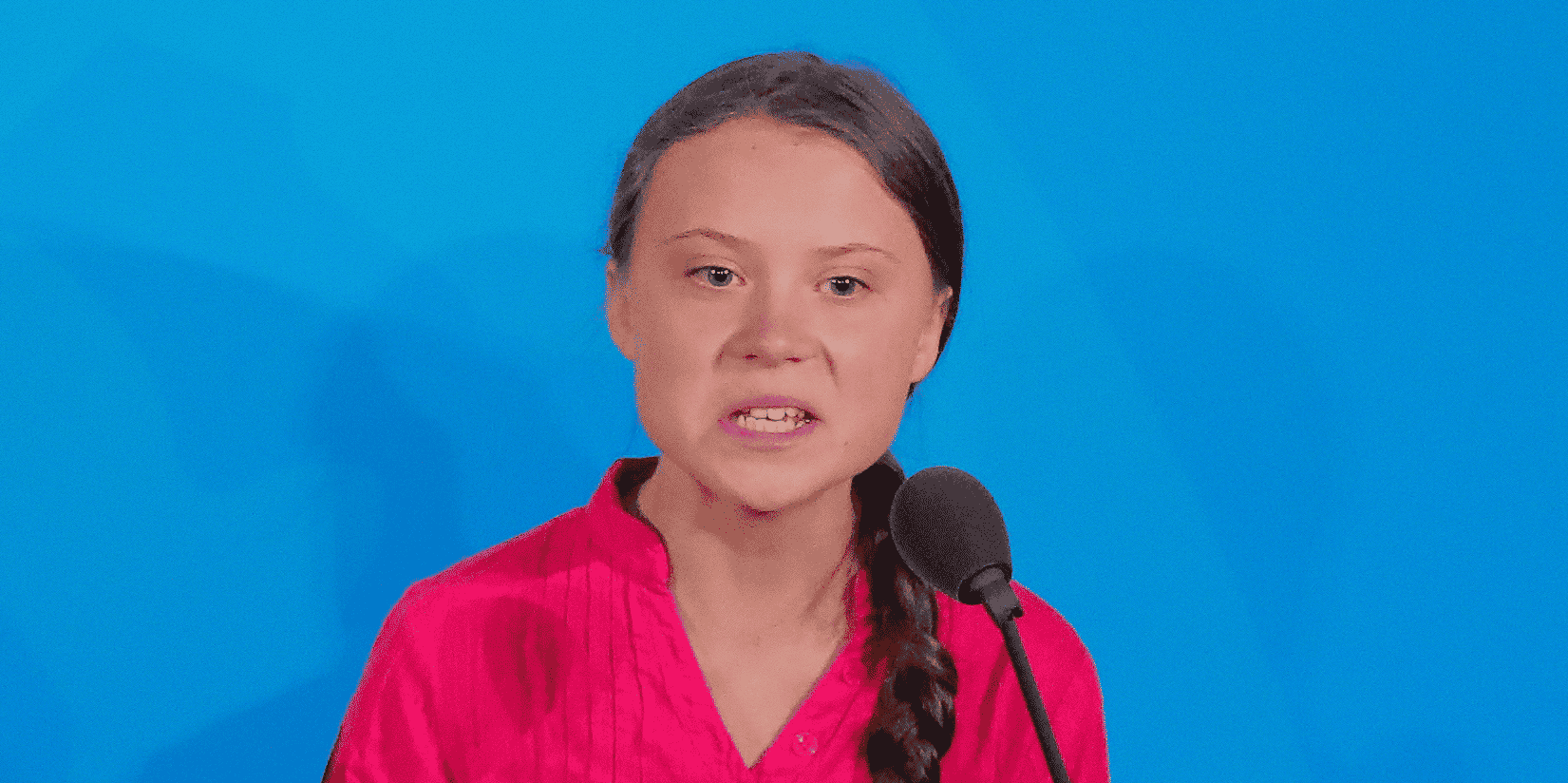 Greta Thunberg, lors du sommet sur le climat à l'ONU, le 23 septembre 2019.