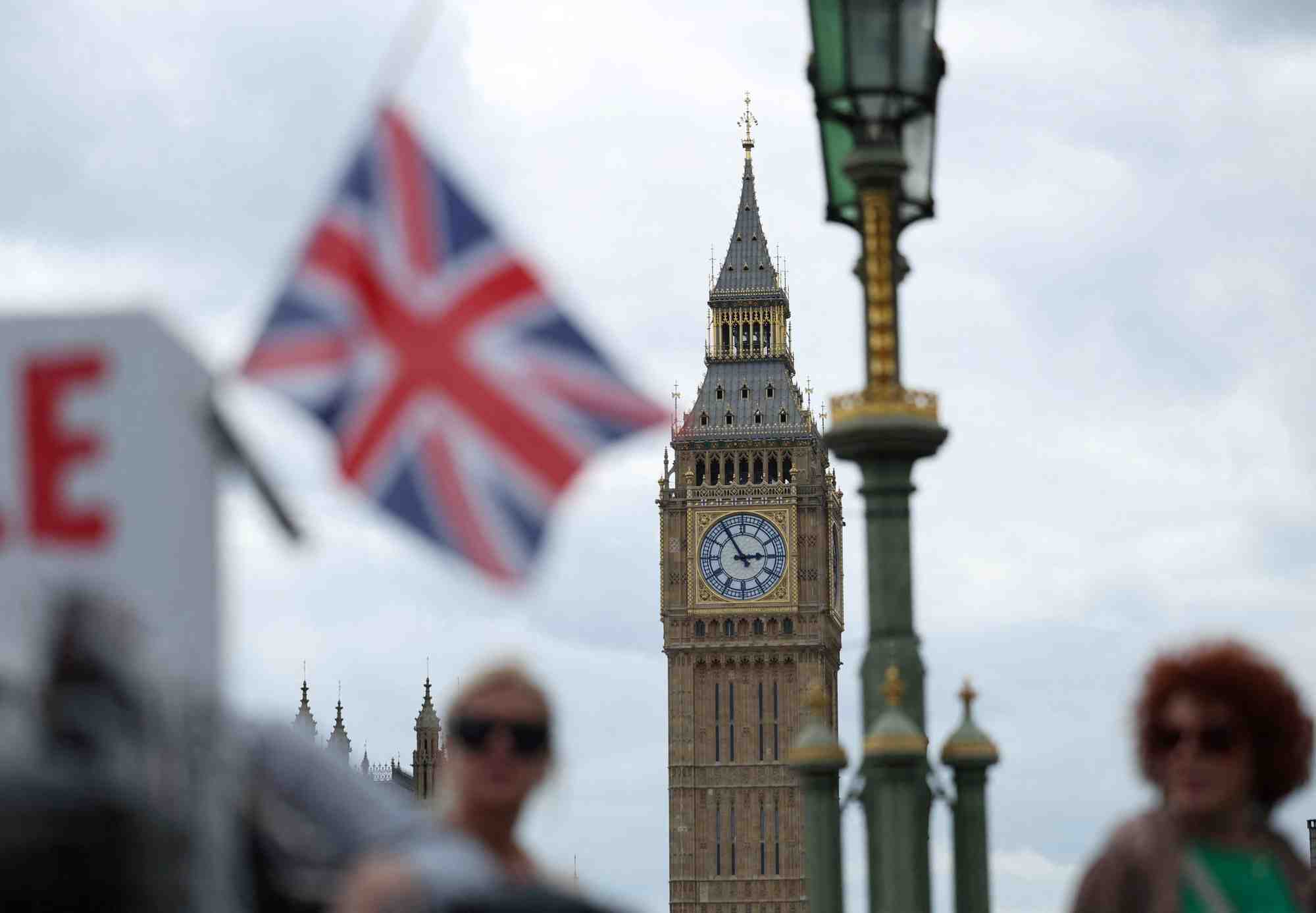 Une vue sur big ben a londres, en grande-bretagne