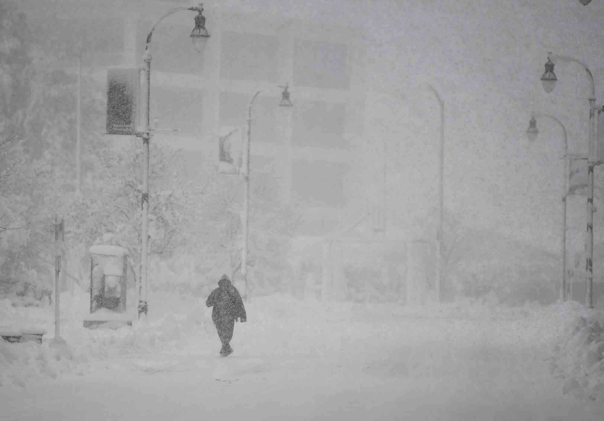 Photo d'archives: la premiere tempete d'hiver de 2024 dans le nord-est des etats-unis, a worcester
