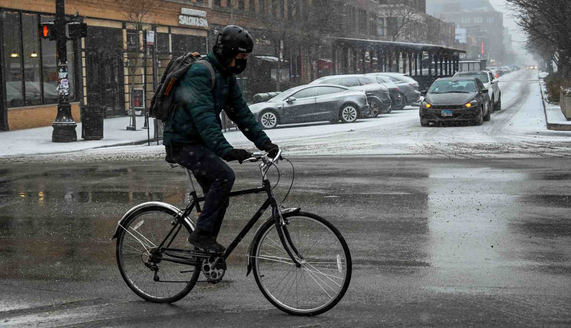 Vague de froid a chicago, illinois