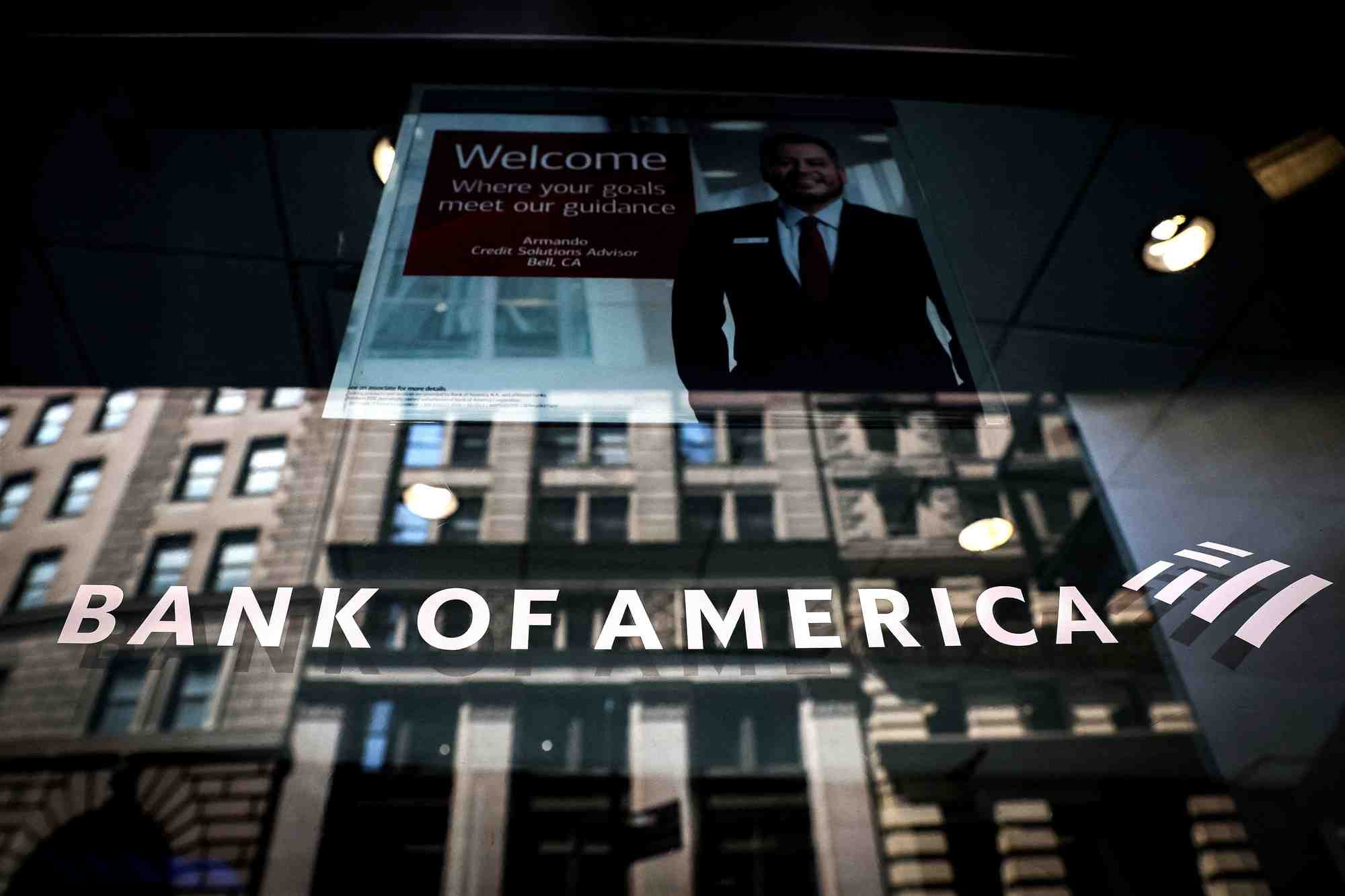 Le logo de bank of america a new york
