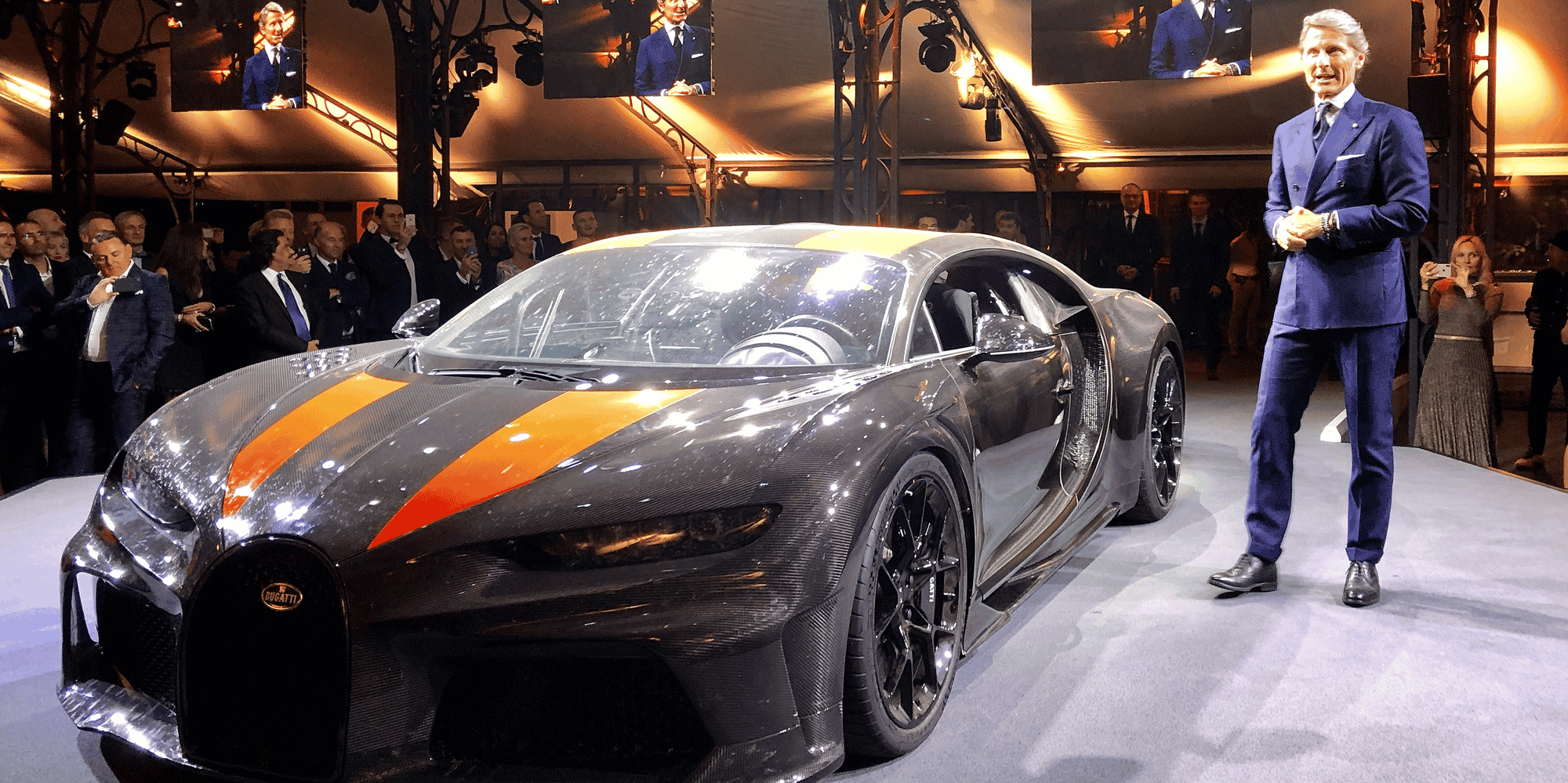 Stephan Winkelmann, président de Bugatti Automobiles, présente la Chiron Super Sport 300 +.