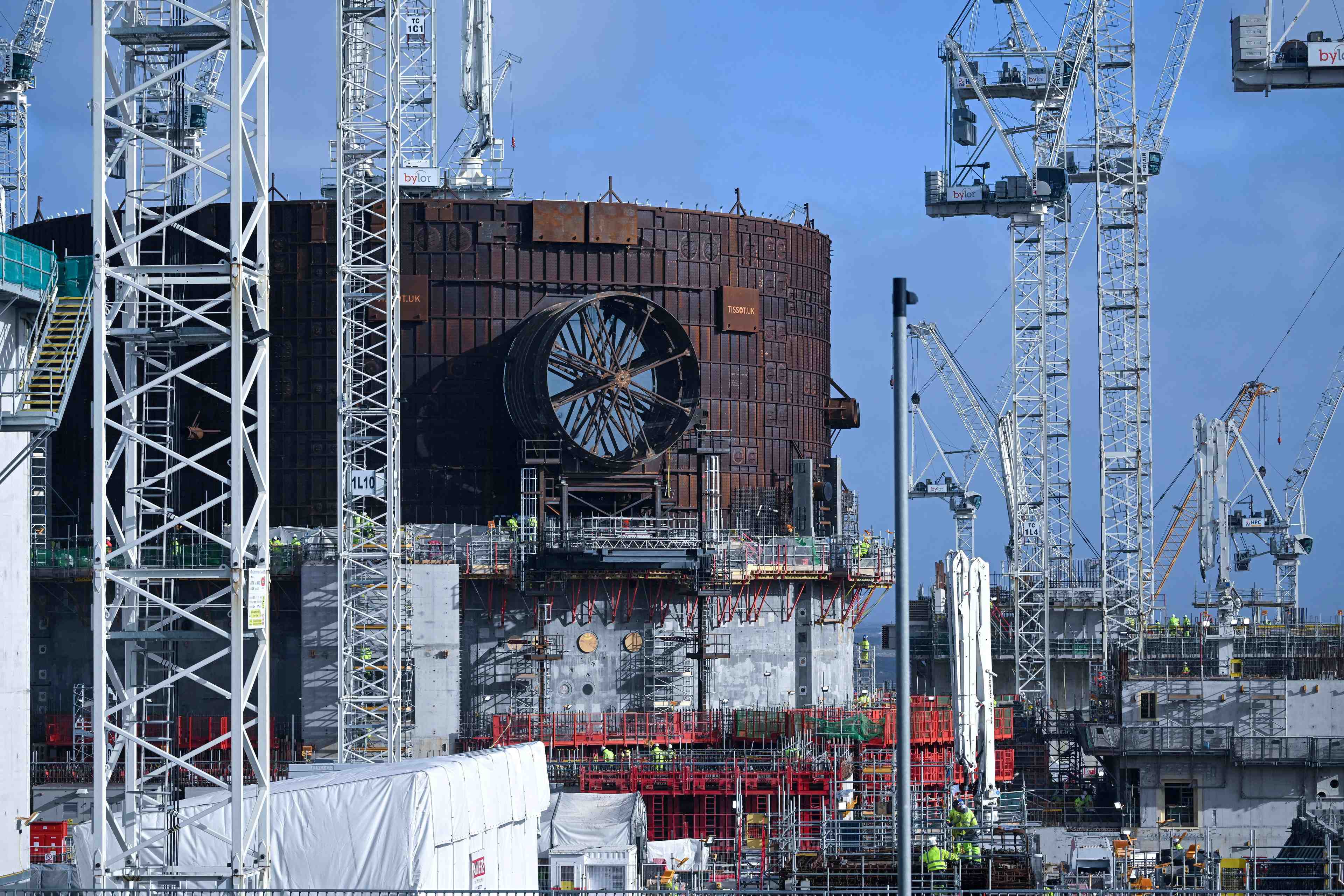 Chantier de la centrale nucleaire de hinkley point c, a bridgwater