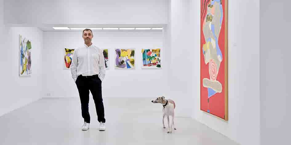 Jérôme Poggi jeudi matin dans sa galerie.