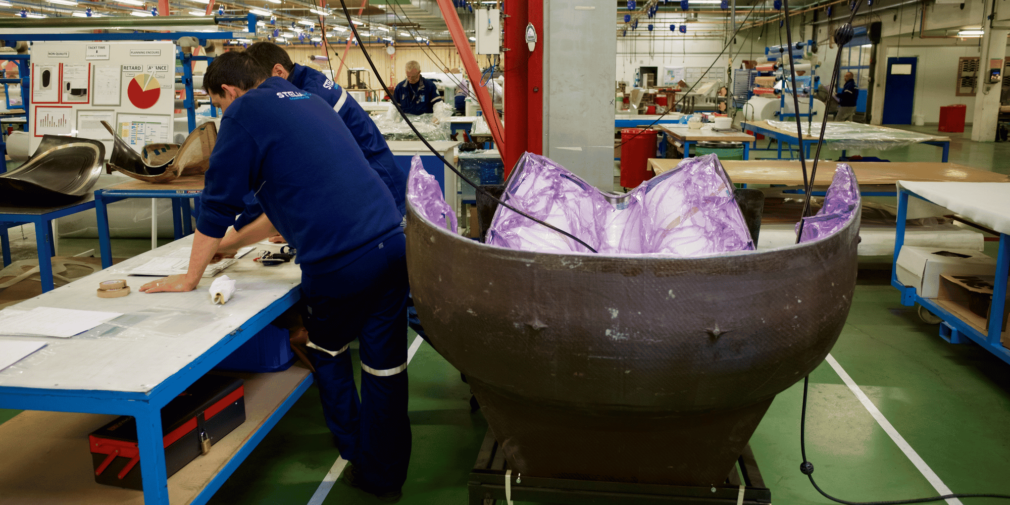 Ici, le site de Stelia Composites à Salaunes, filiale à 100 % de Stelia Aerospace.