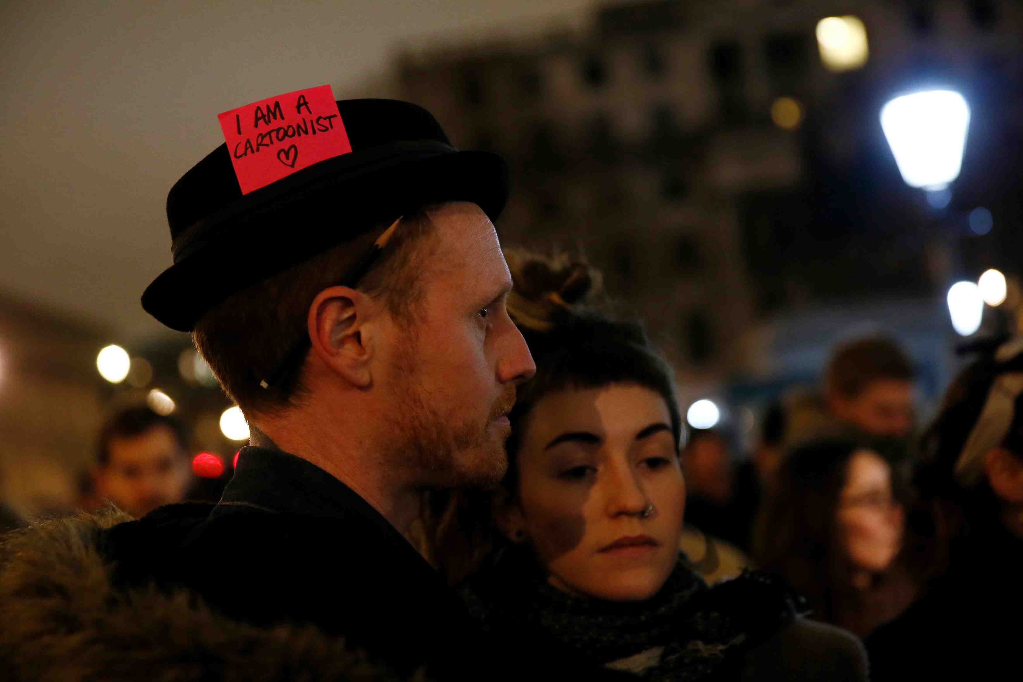 Solidarite internationale apres l'attentat contre charlie hebdo