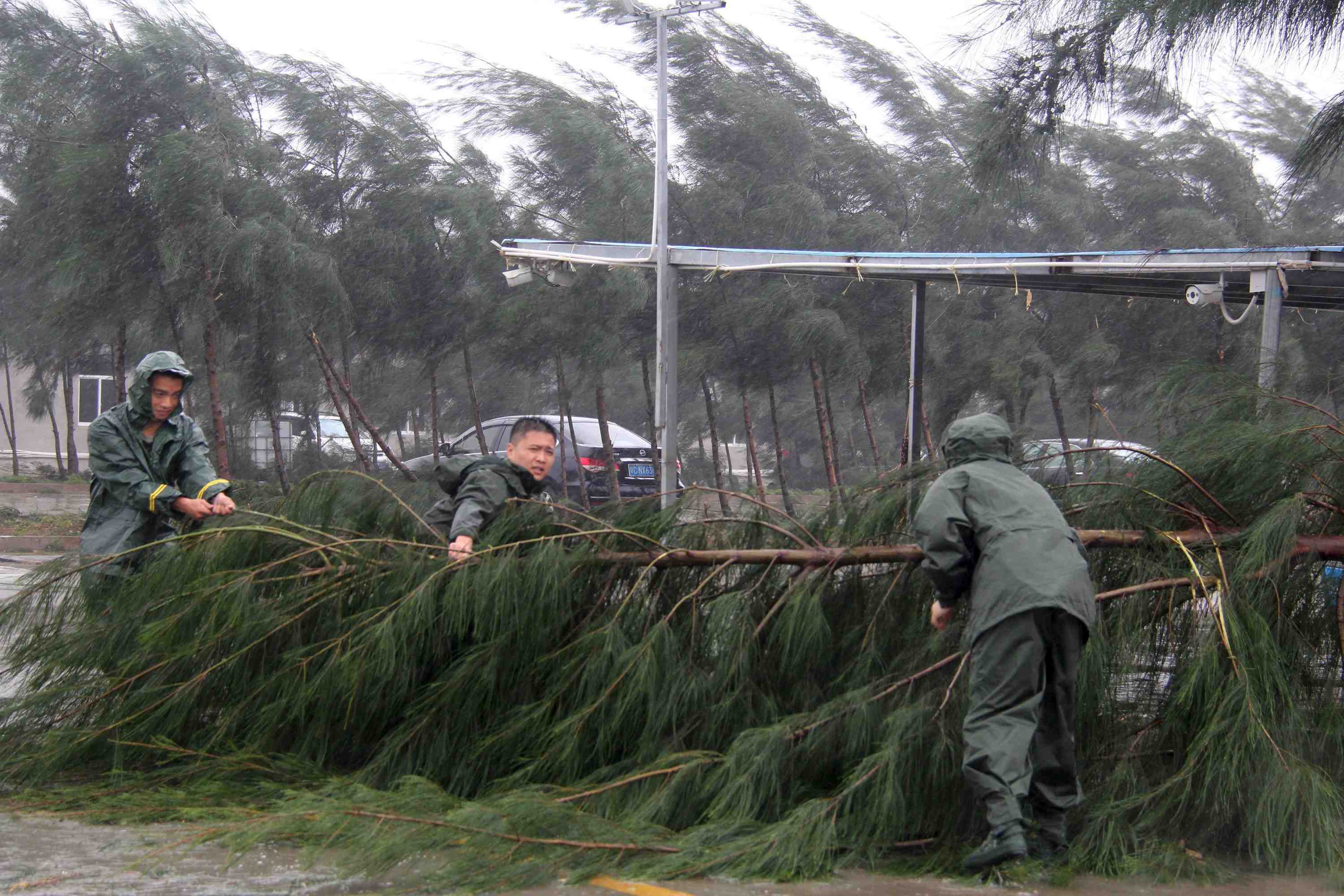 Le passage en chine d'un typhon fait six morts et des degats