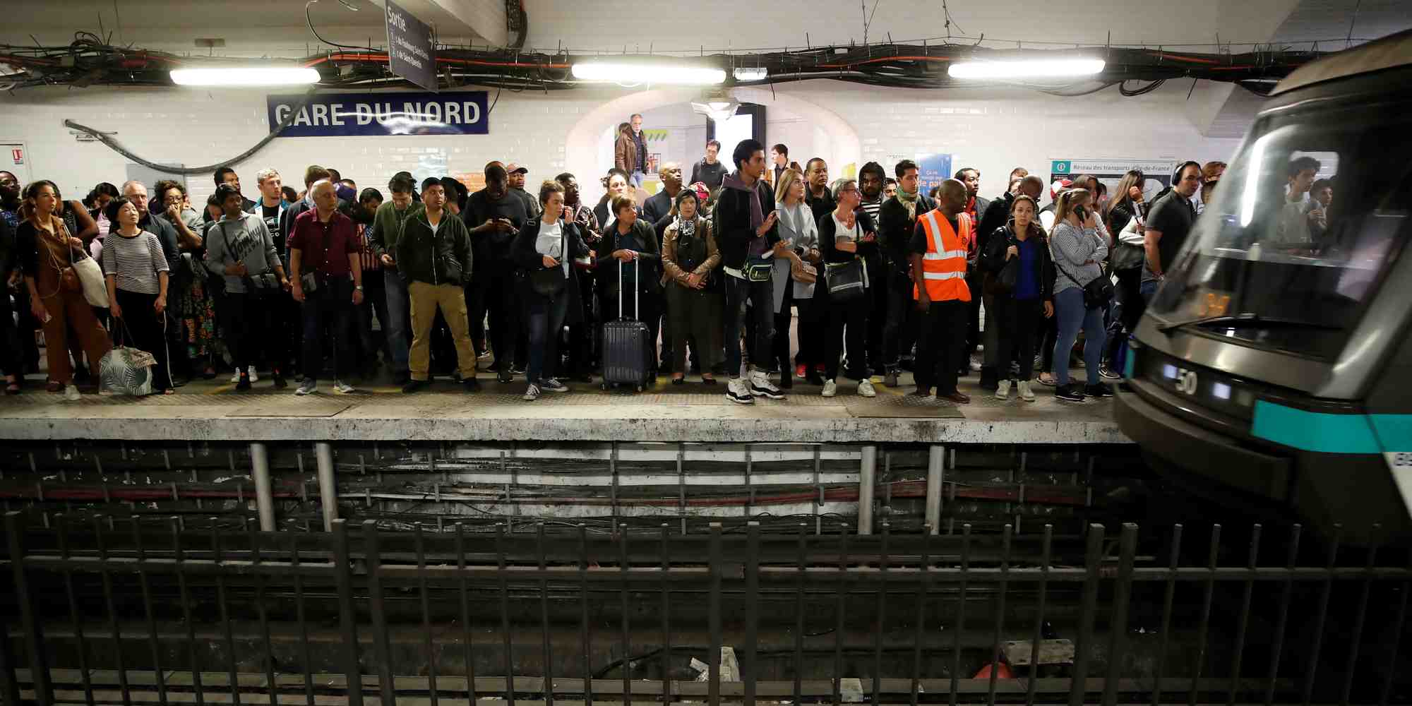 Photo prise lors de la grève RATP du 13 septembre 2019 contre la réforme des retraites.