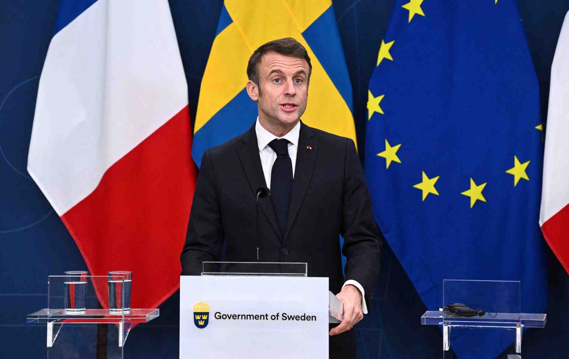 Emmanuel Macron s'exprimait ce mardi lors de sa visite en Suède.