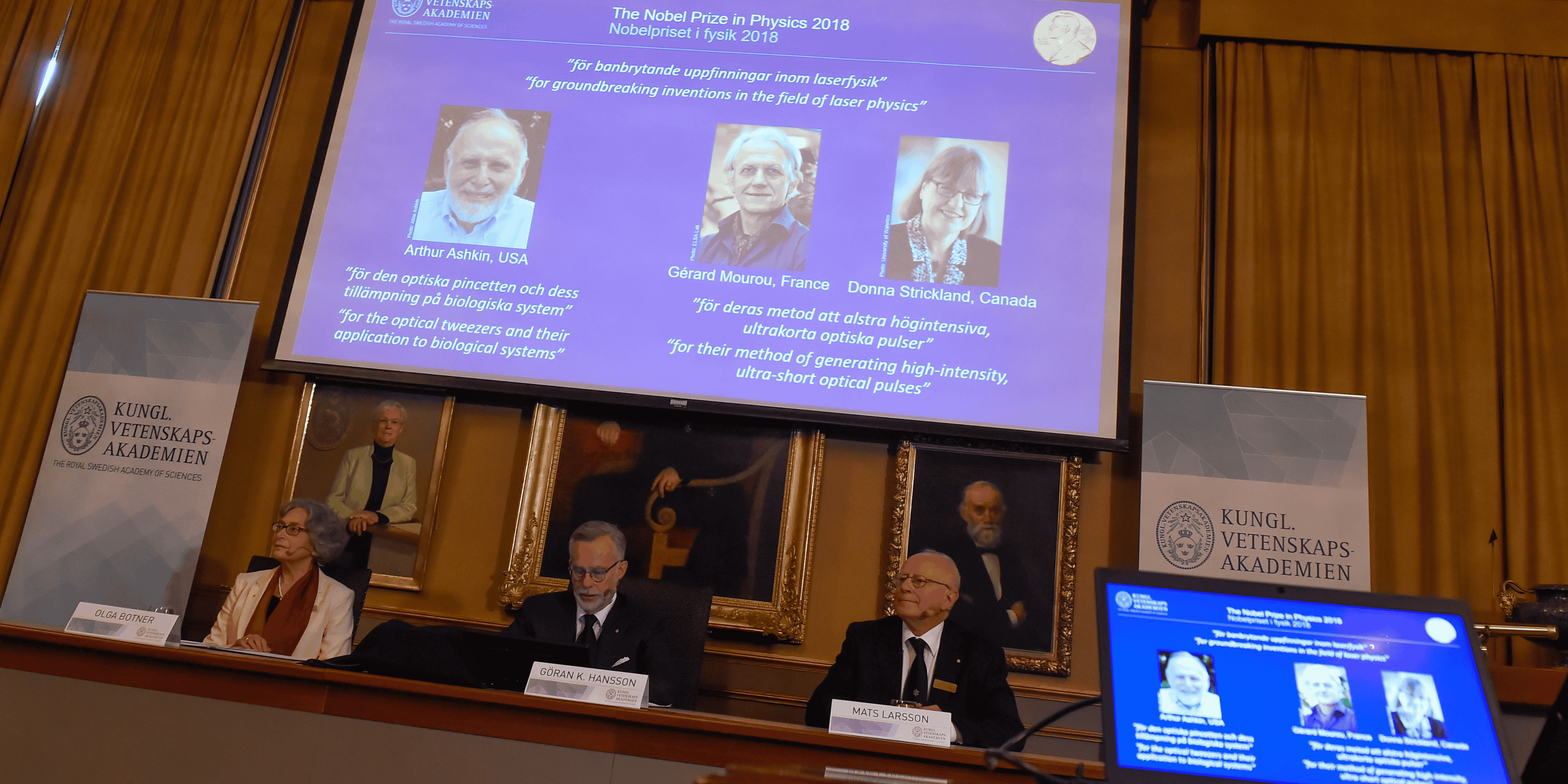 Le nobel 2018 de physique attribue a ashkin, mourou et strickland