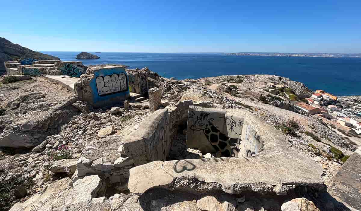 Les bunkers du belvédère de l’Escalette, à Marseille.