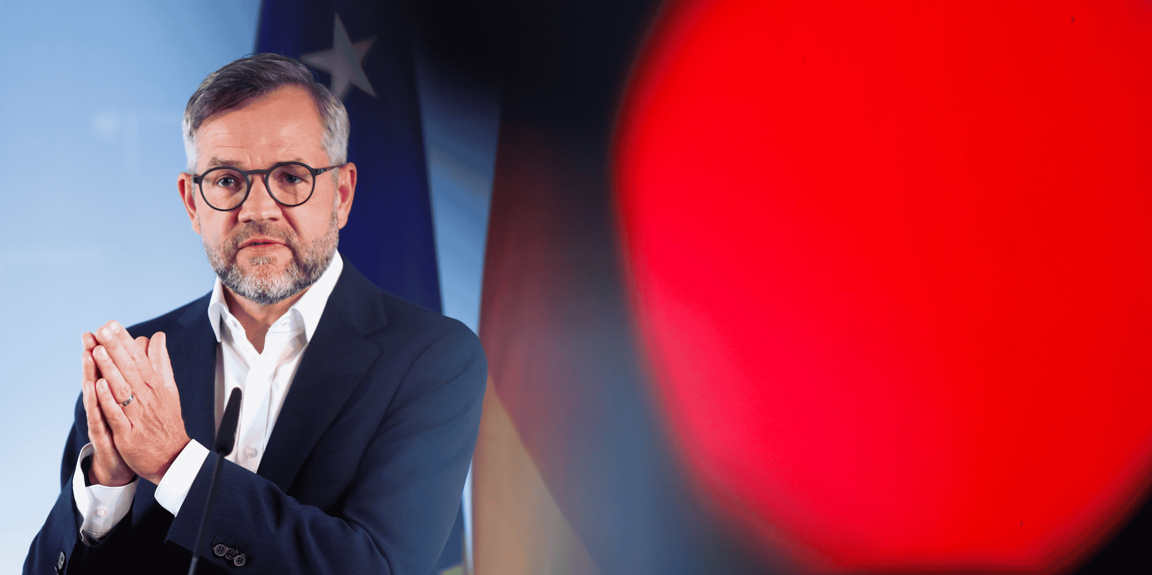 L'Allemand Michael Roth, ministre adjoint chargé des Affaires européennes, lors d'une déclaration à la presse, le 16 juin 2020