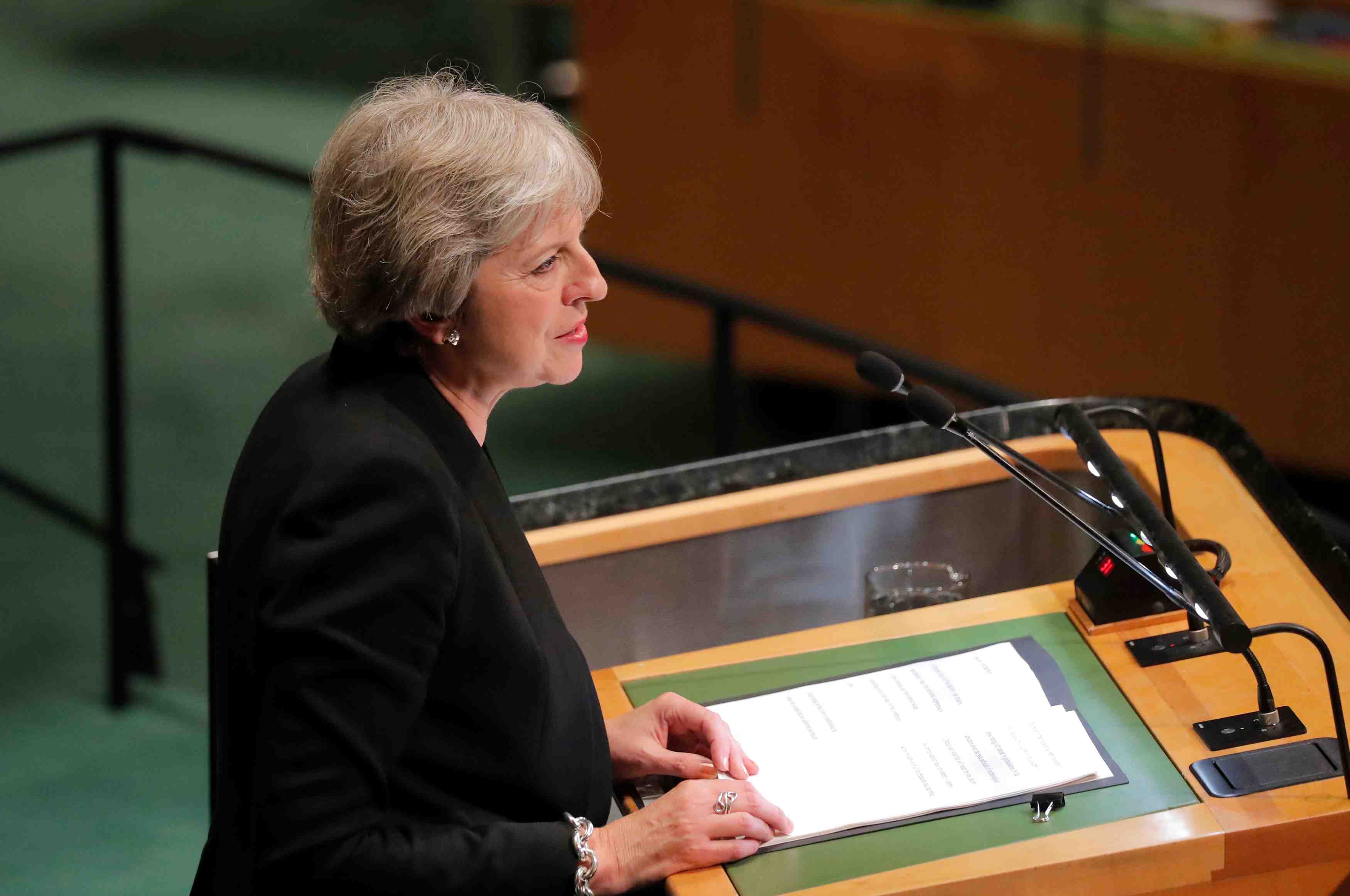 A l'onu, may defend le multilateralisme