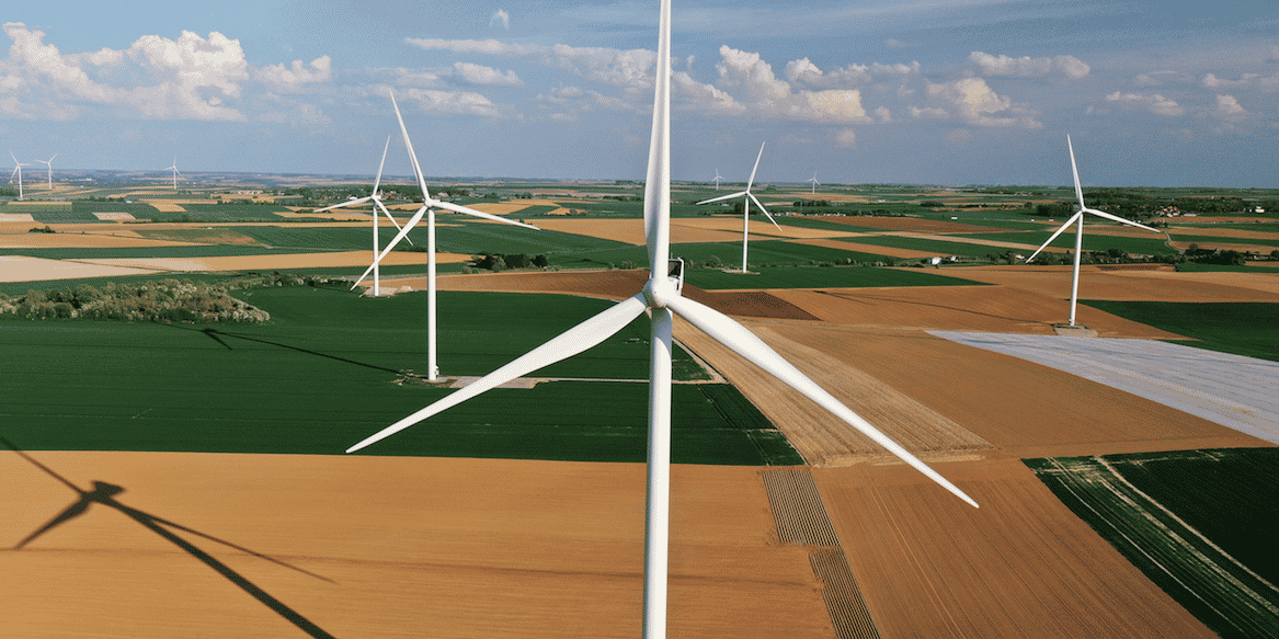 éolienne, france, champs