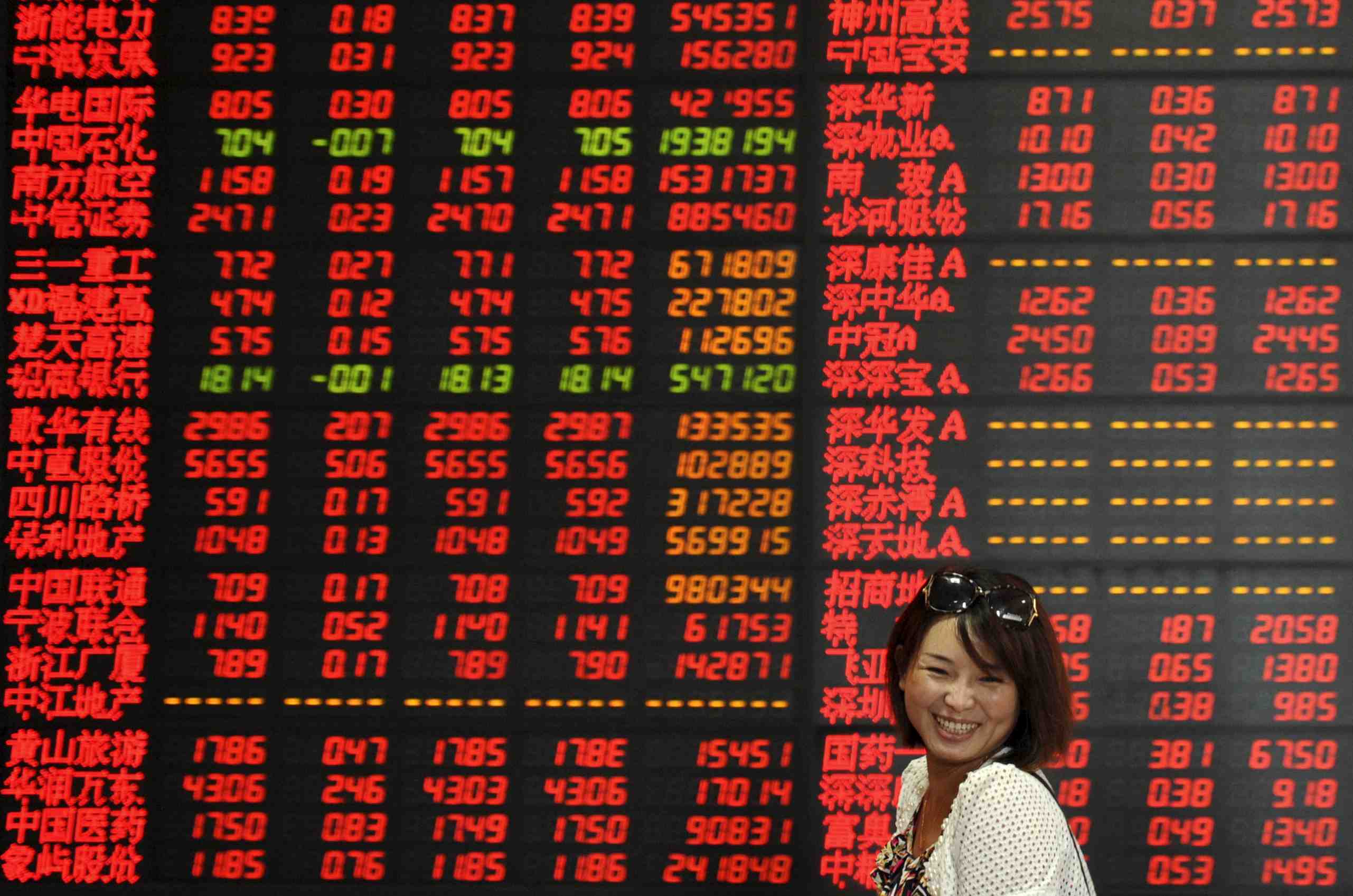 Deuxieme semaine de hausse d'affilee pour les bourses chinoises