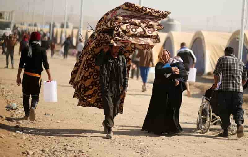 Difficultes d'approvisionnement pour les pauvres a mossoul