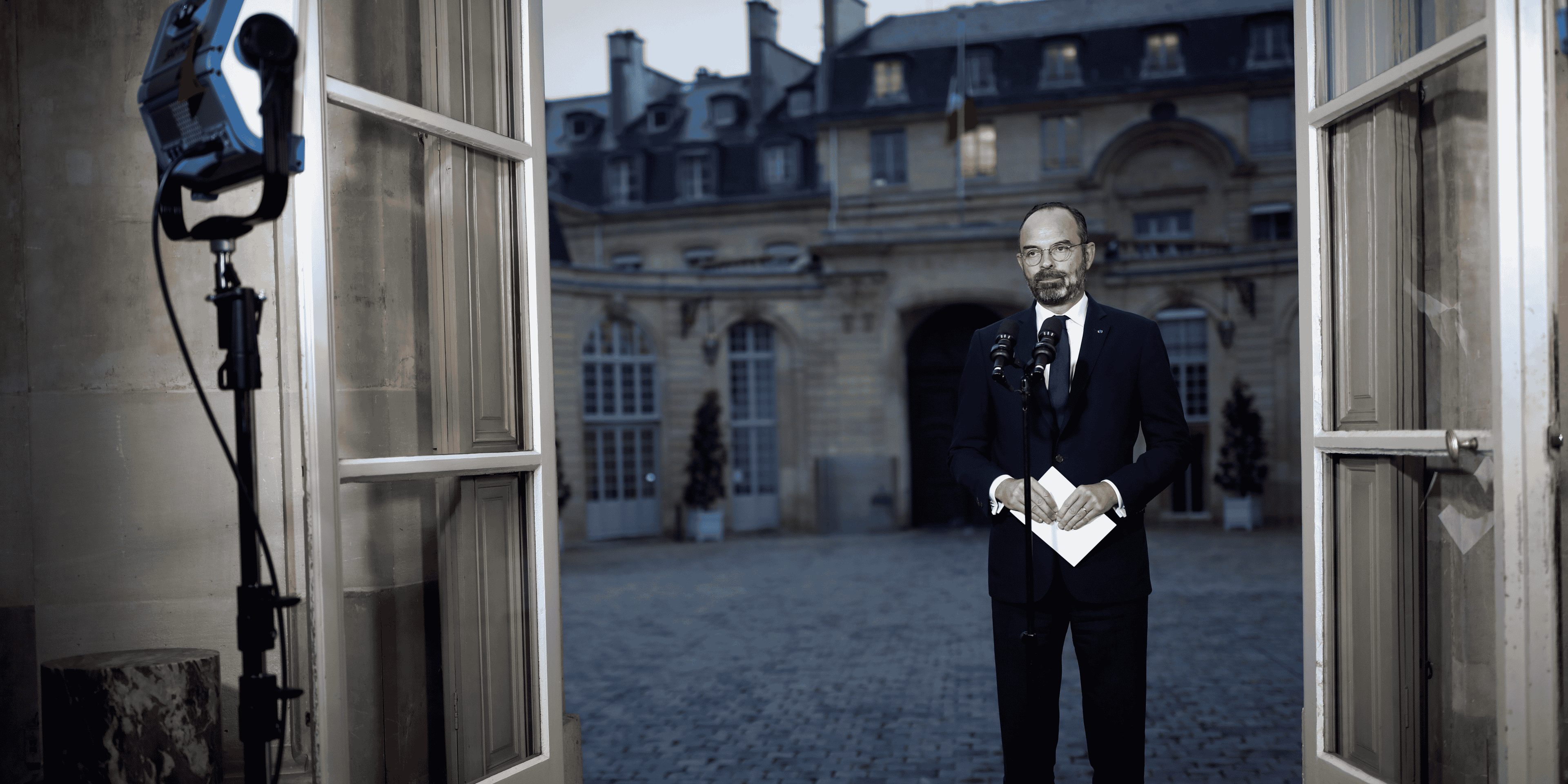 Le premier ministre Edouard Philippe à l'Hôtel Matignon, le 6 décembre 2019