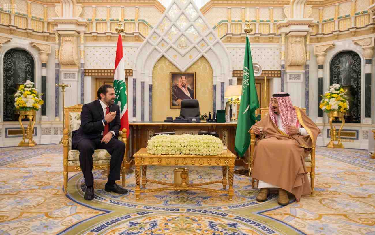 Le premier ministre libanais hariri recu par le roi salman a ryad