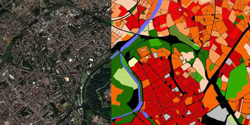Le pôle satellitaire du Cerema a développé une méthode basée sur des images satellite à très haute résolution spatiale pour identifier les quartiers particulièrement exposés aux impacts de la surchauffe urbaine.