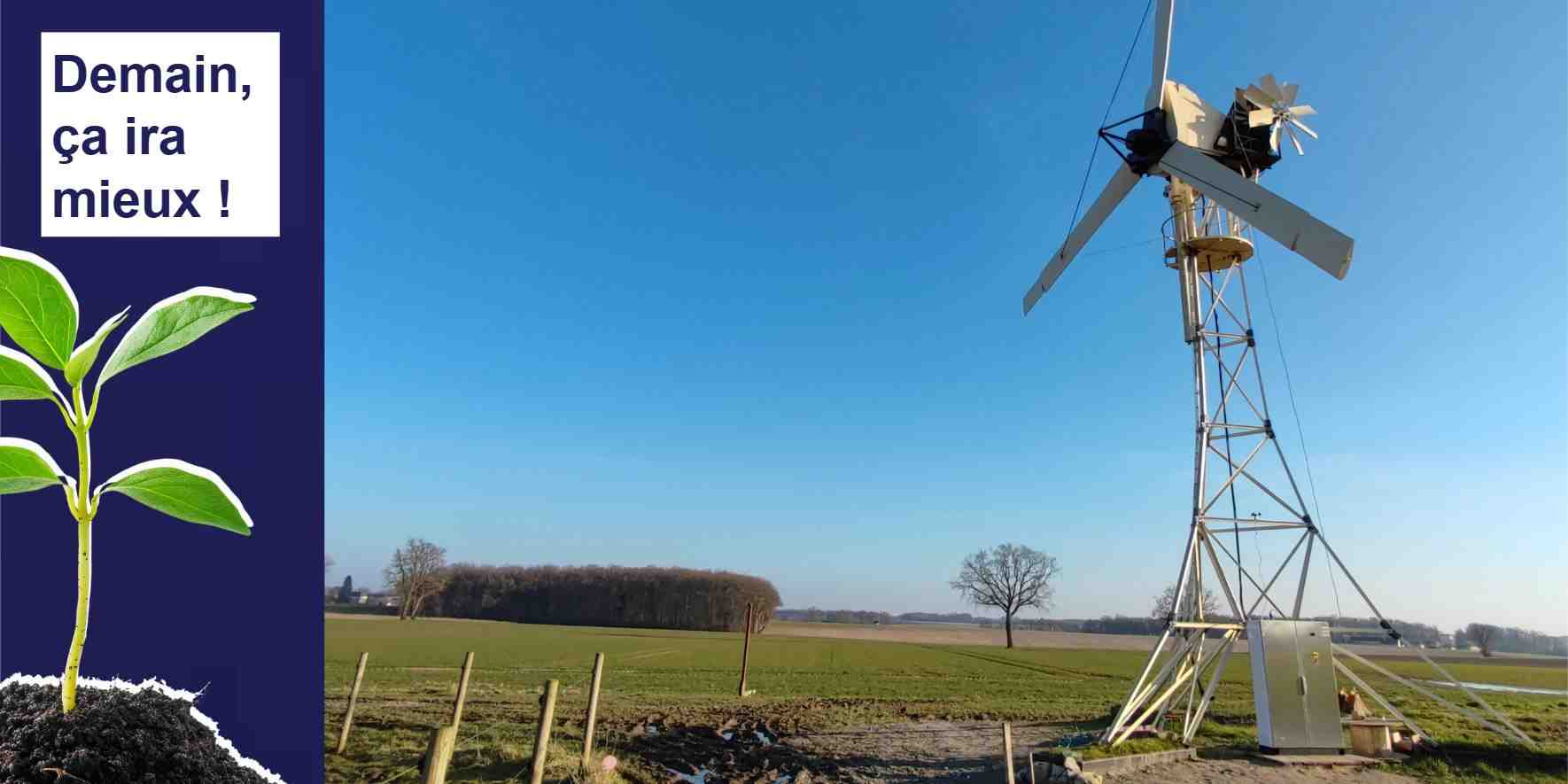 L’éolienne de RCE a une durée de vie de 40 ans environ, soit le double de ses homologues traditionnelles.