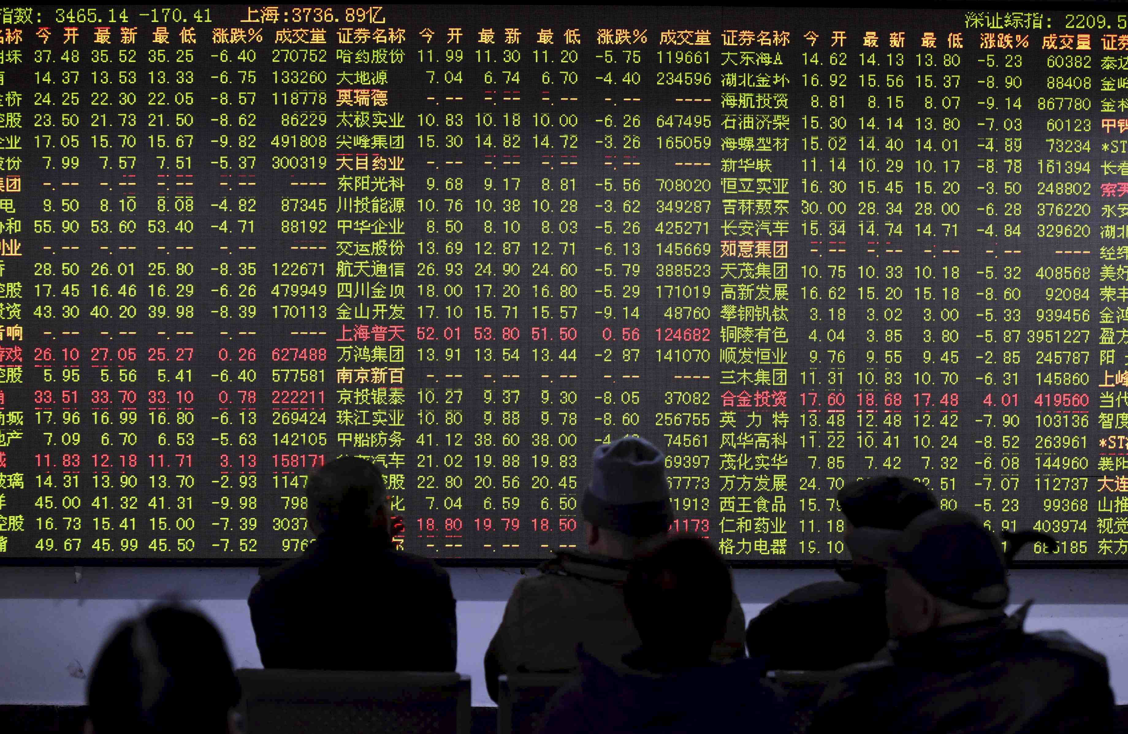 Les bourses chinoises chutent de plus de 5%
