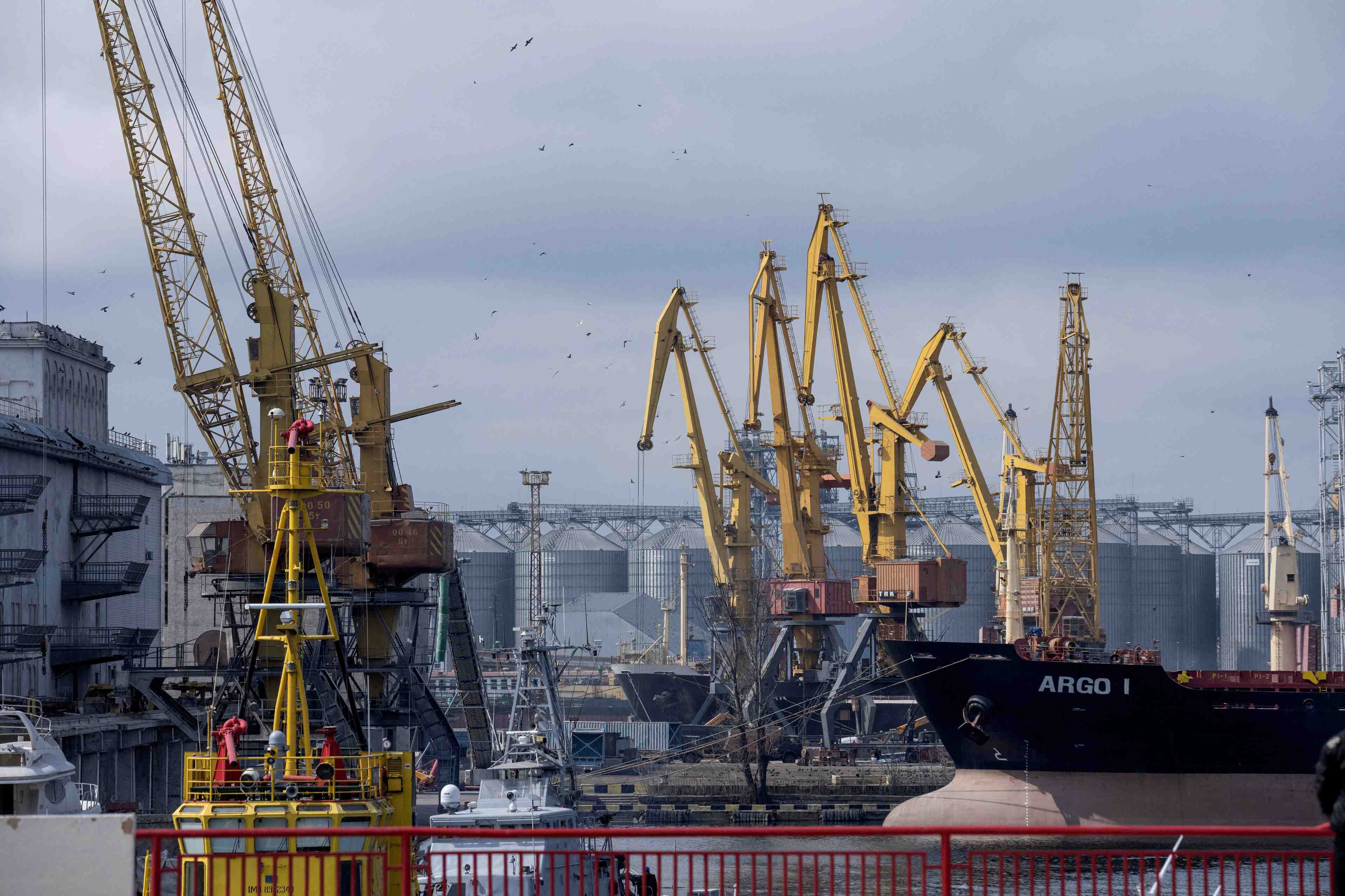 Photo d'archives d'un terminal cerealie au port d'odessa, en ukraine