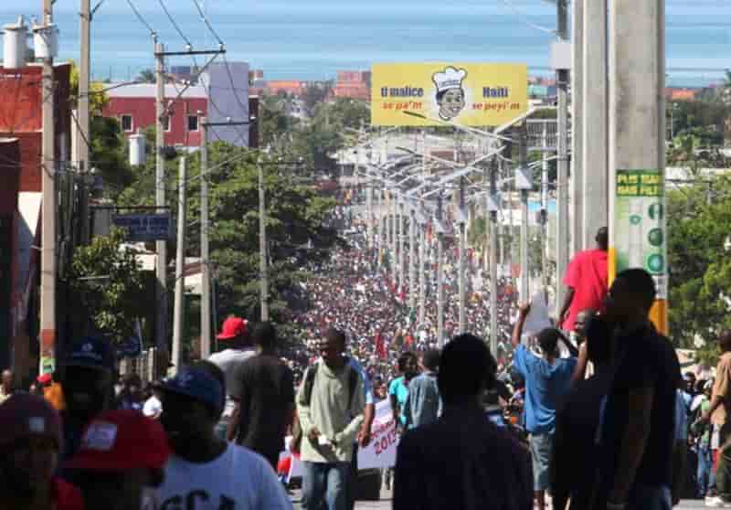 Manifestation pour la démission du président haïtien