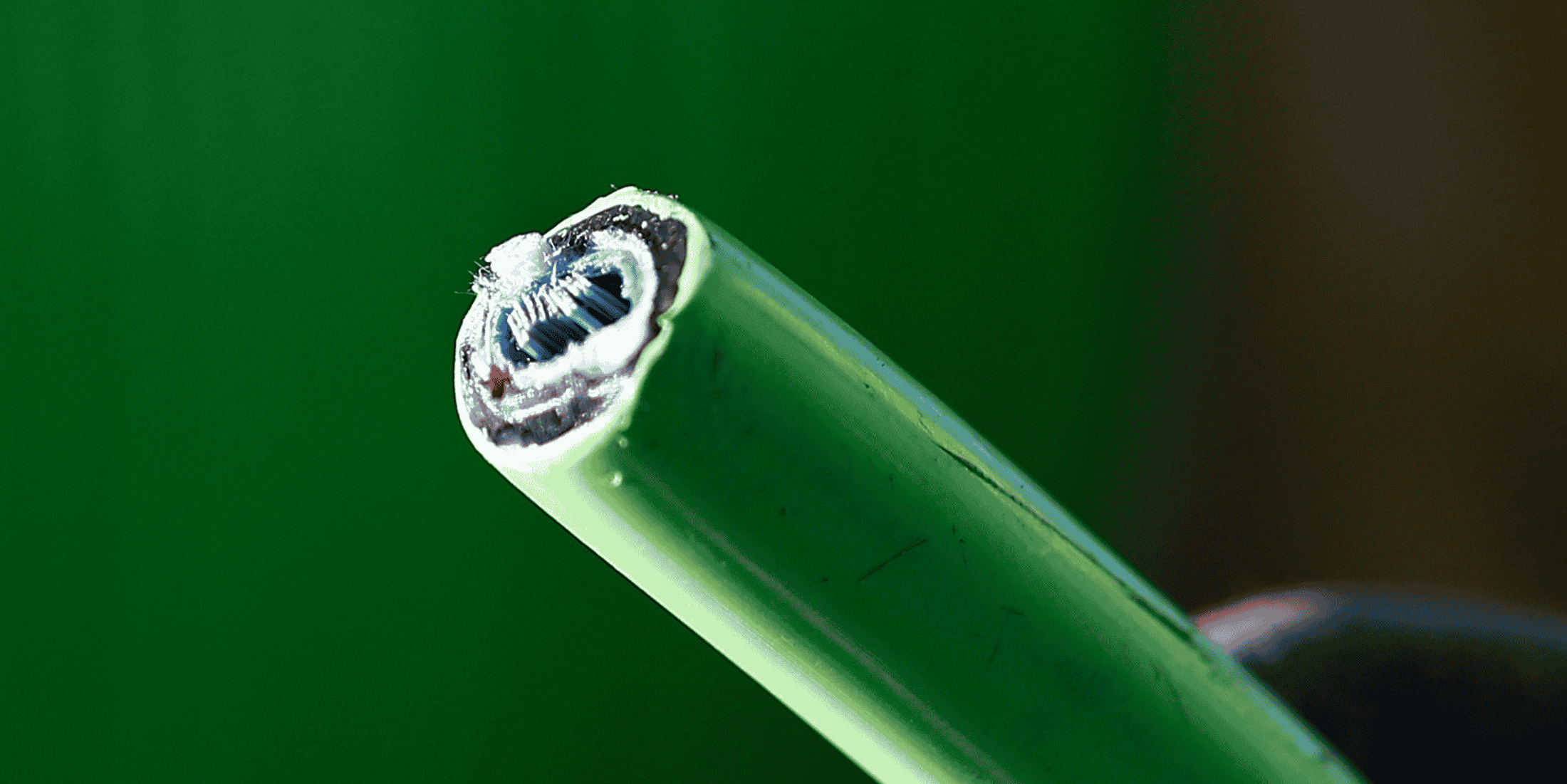 Cable dénudé de fibre optique / Internet