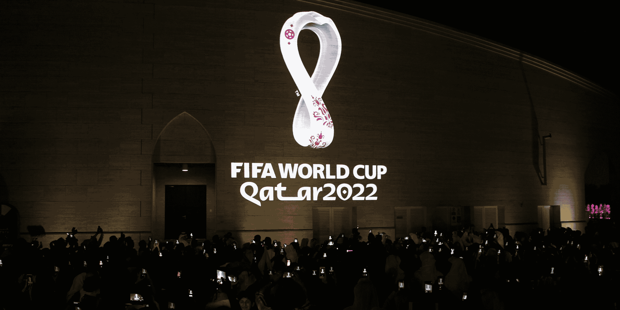 Le logo de la coupe du monde de foot a doha, au qatar