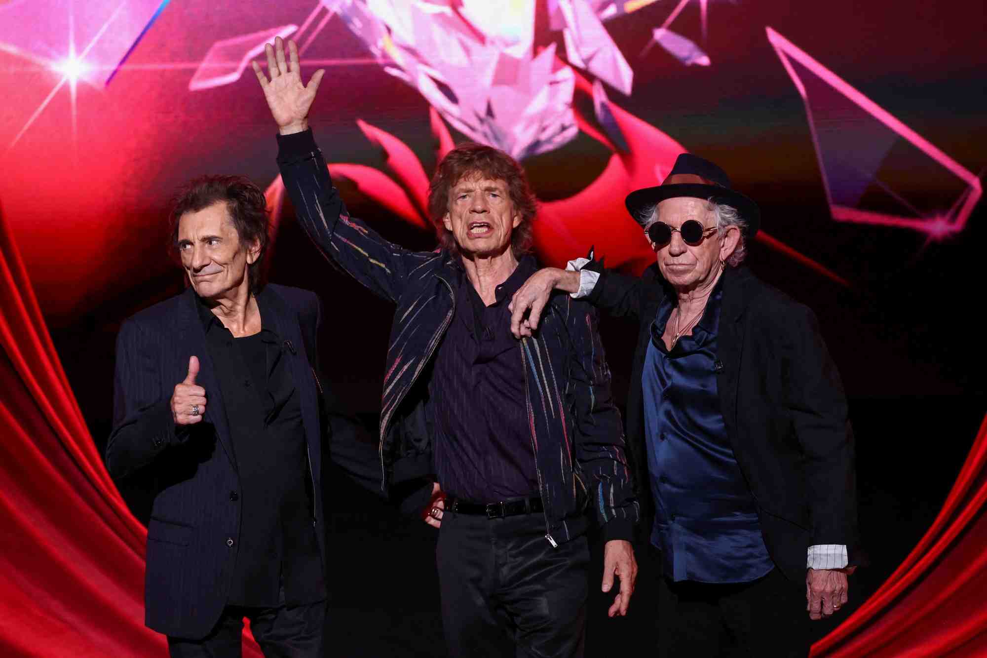 Photo de mick jagger, keith richards and ronnie wood a londres
