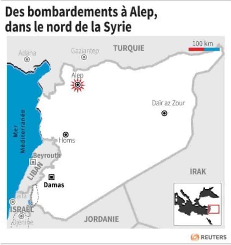 Des dizaines de morts dans des bombardements à Alep, en Syrie