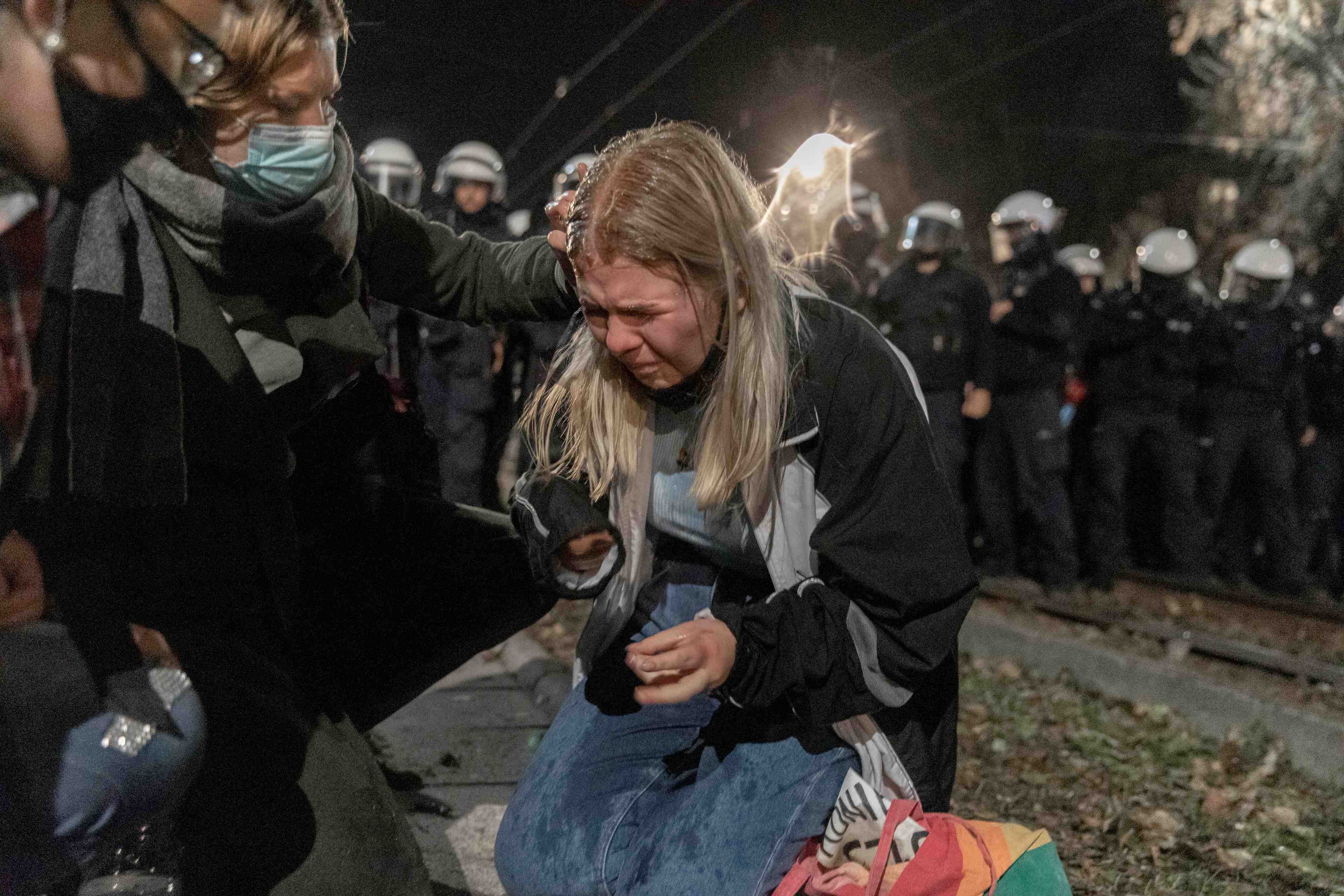 Manifestations en pologne apres la decision restreignant le droit a l'avortement