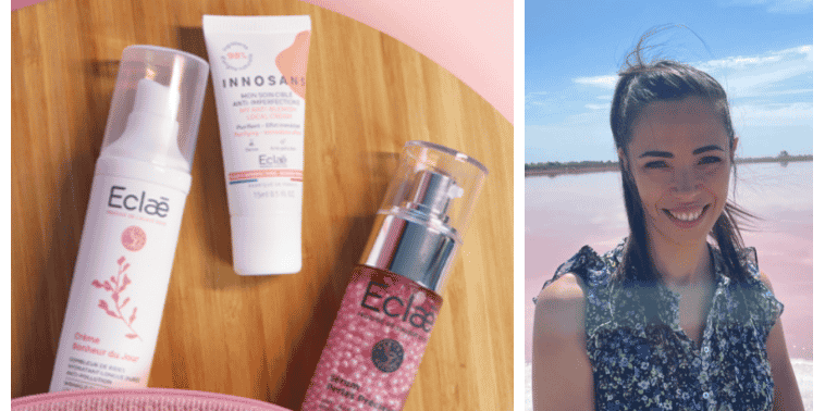 La marque de cosmétiques Eclaé, dont la gamme beauté est conçue à partir d’un ingrédient phare, l’algue rose, a été cofondée par Magali Caldeira et propose 22 produits et est présente essentiellement en pharmacies.