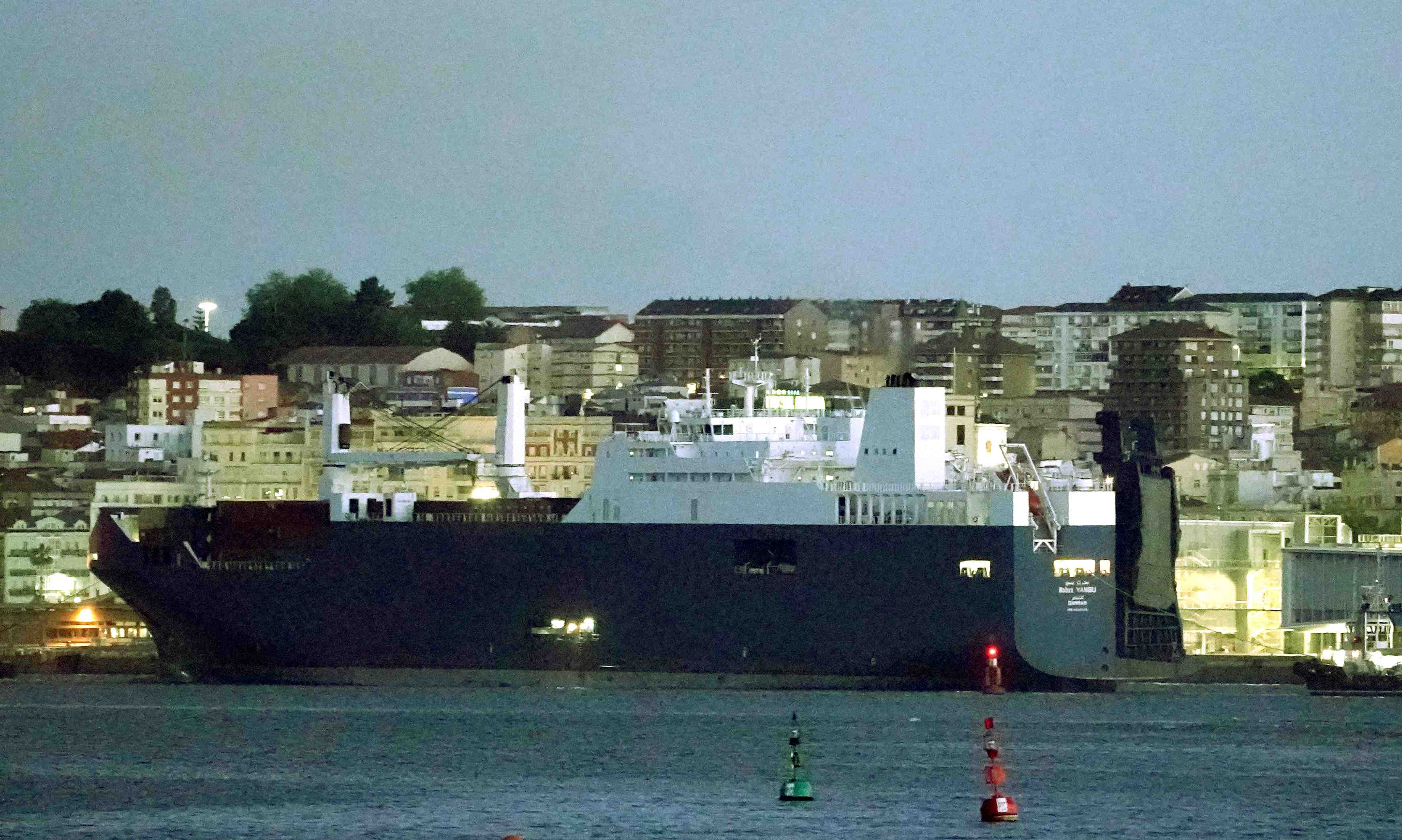 Armes: le cargo saoudien bahri yanbu est arrive a santander