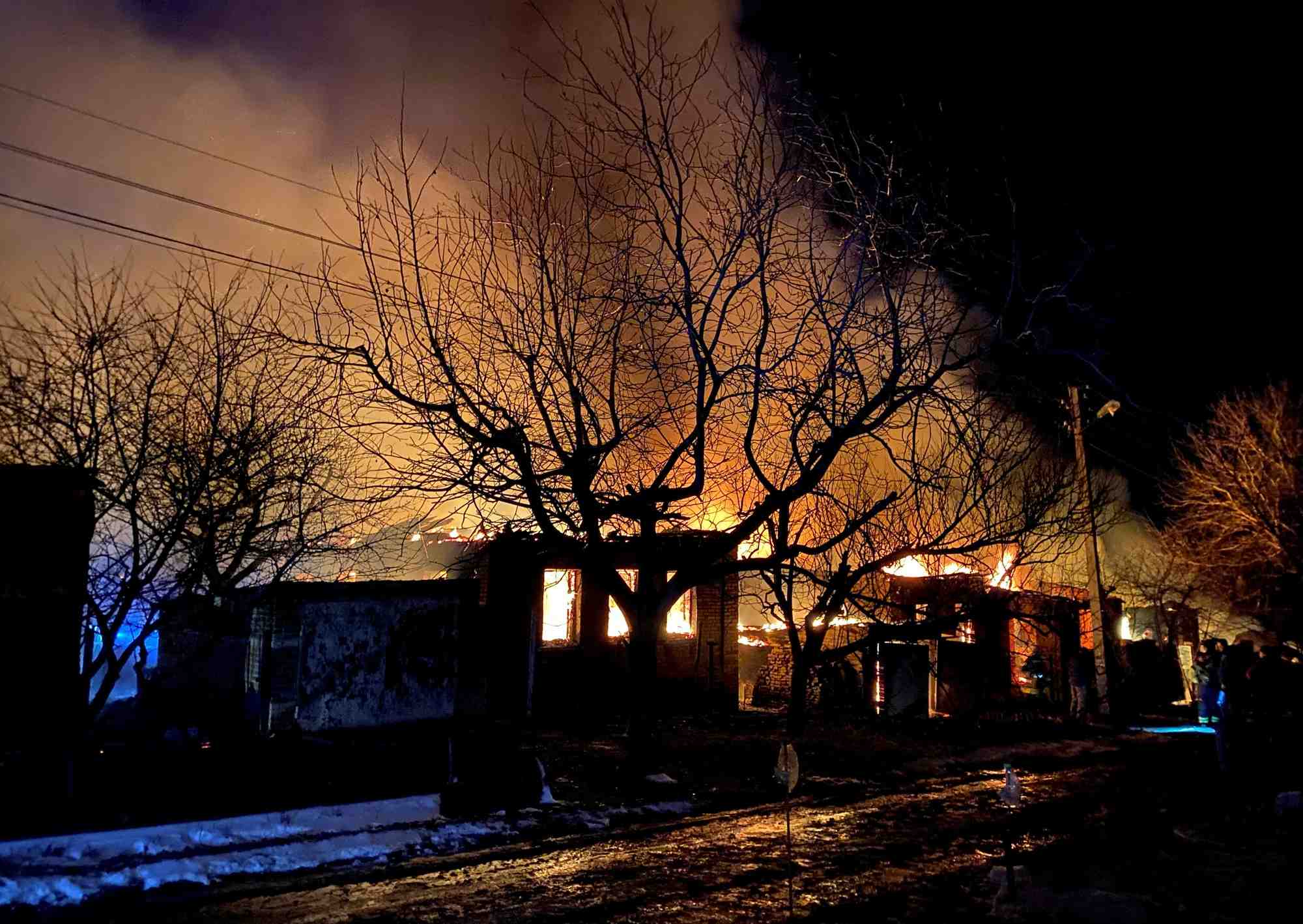 Site d'une attaque de drone russe, a kharkiv