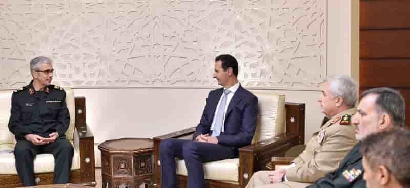 Bachar al assad recoit le chef de l'armee iranienne