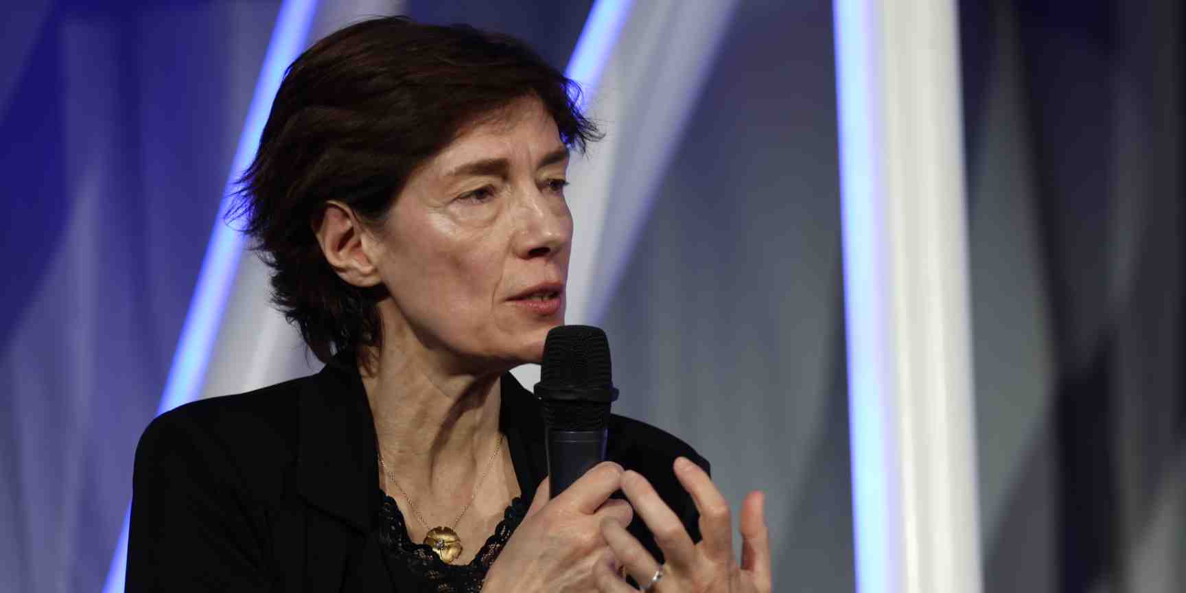 Anne Bouverot, envoyée spéciale pour le Sommet de Paris sur l'IA et présidente de l'Ecole Normale Supérieure, lors de Tech for Future, organisé par La Tribune à Paris le 1er avril 2025.