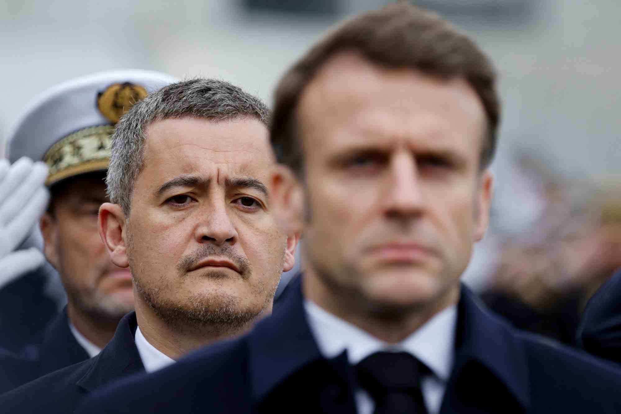 Le ministre francais de l'interieur gerald darmanin a versailles, en france