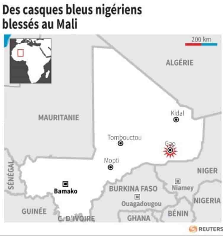Des casques bleus nigeriens blesses au mali