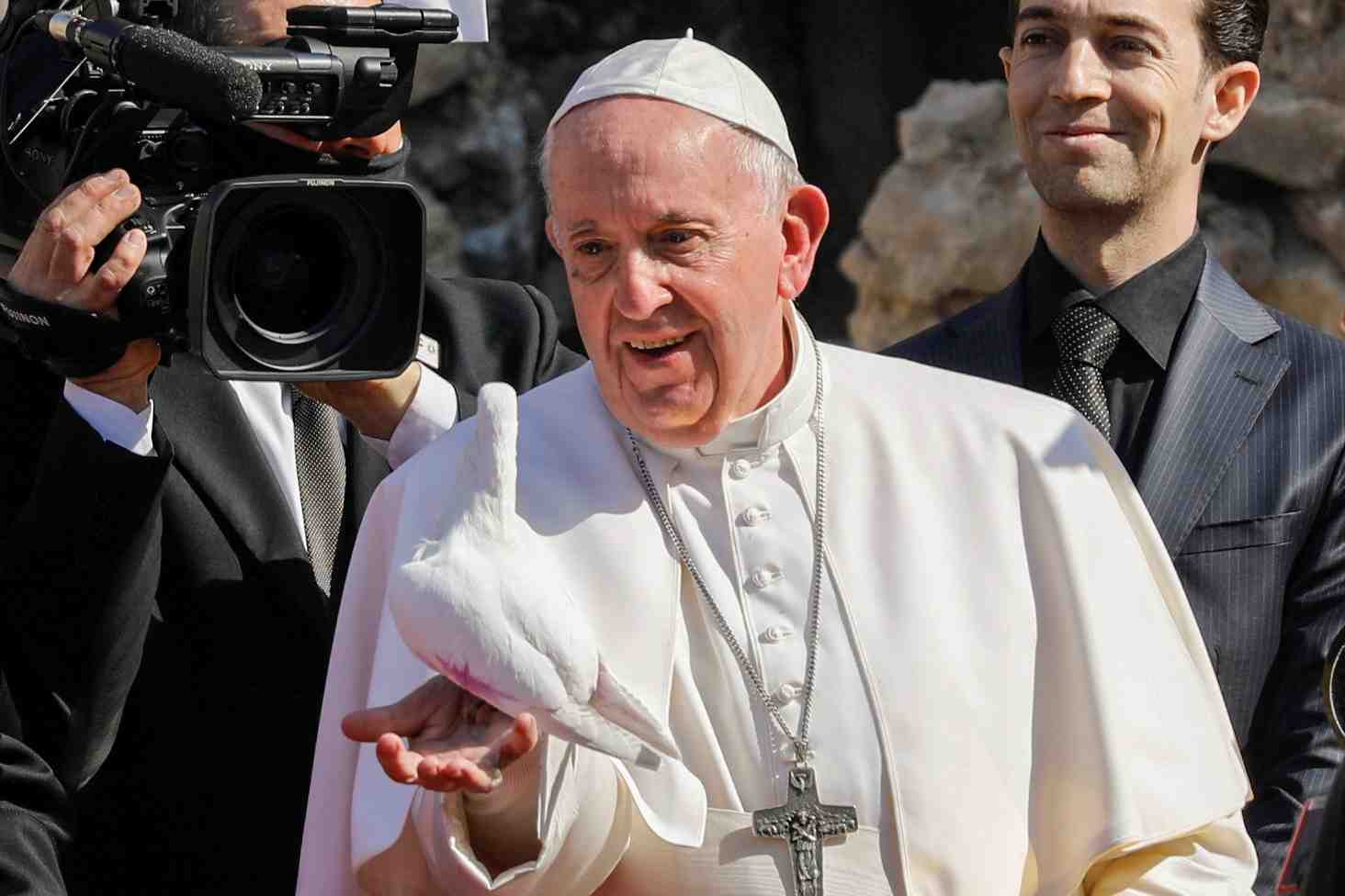 Le pape francois a mossoul, ancien bastion irakien de l'etat islamique
