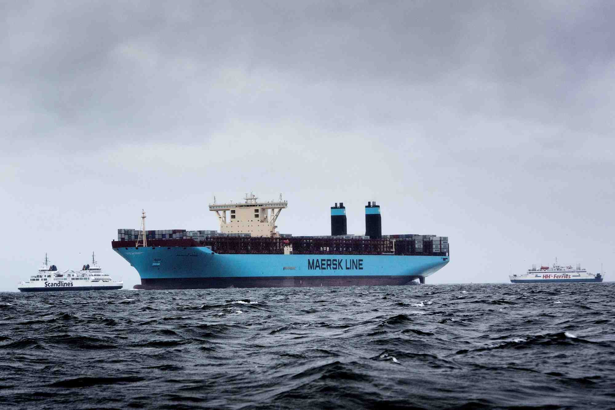 Le petrolier majestic maersk en mer