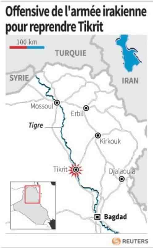L'armée irakienne lance une offensive pour reprendre Tikrit