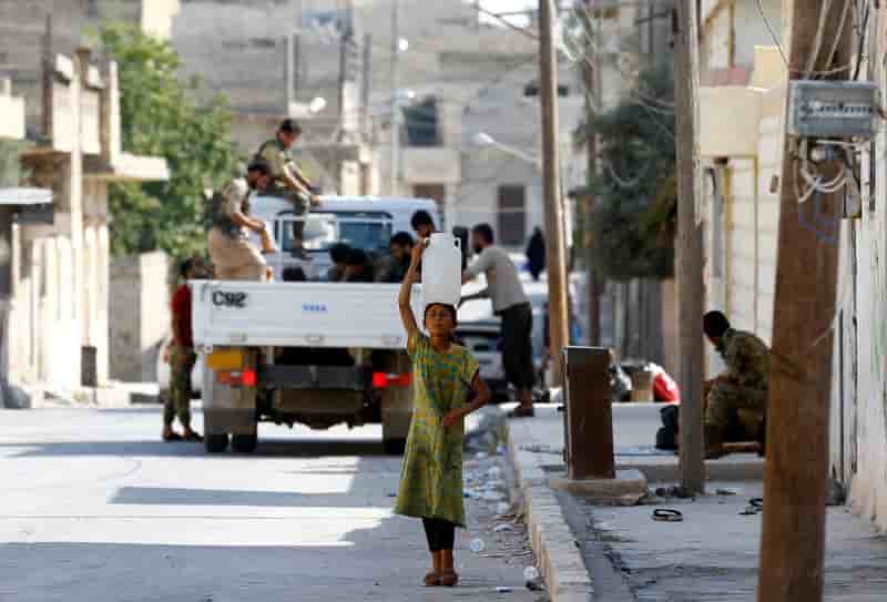 Une aide turque dans la ville syrienne de djarablous