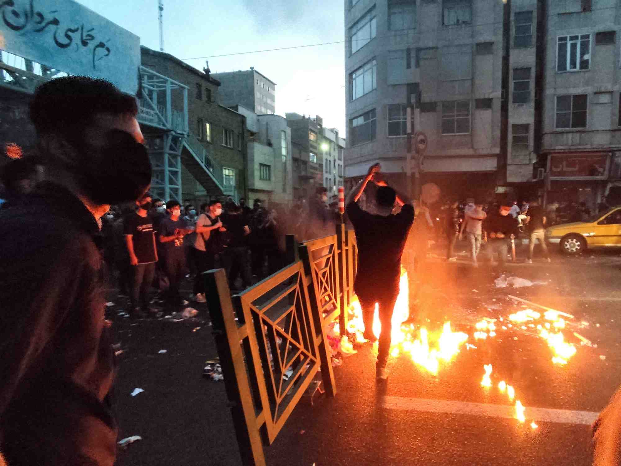 Photo d'archives des manifestants a teheran