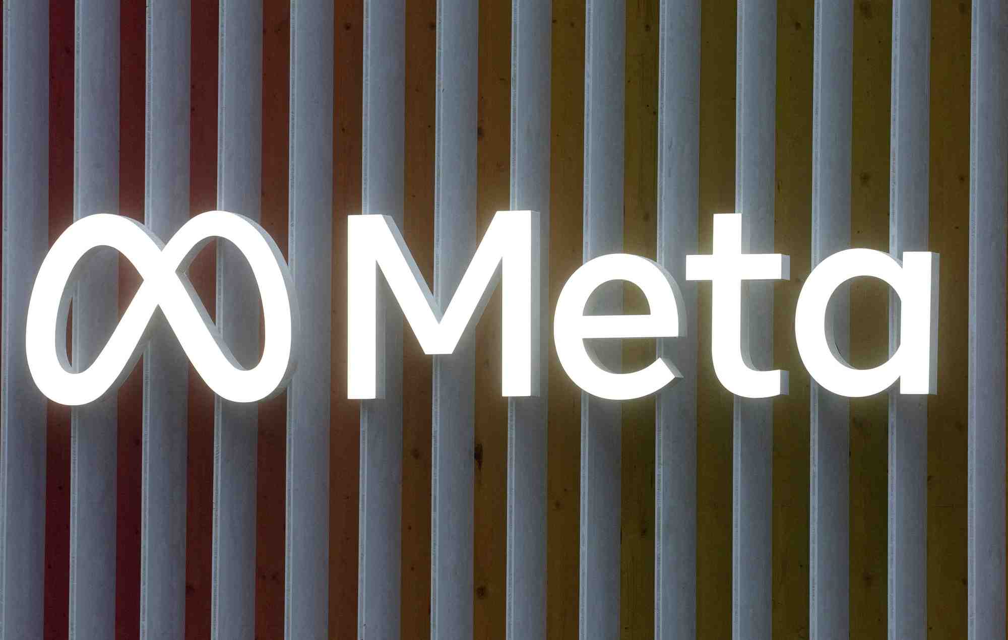 Le logo de meta platforms est vu a davos