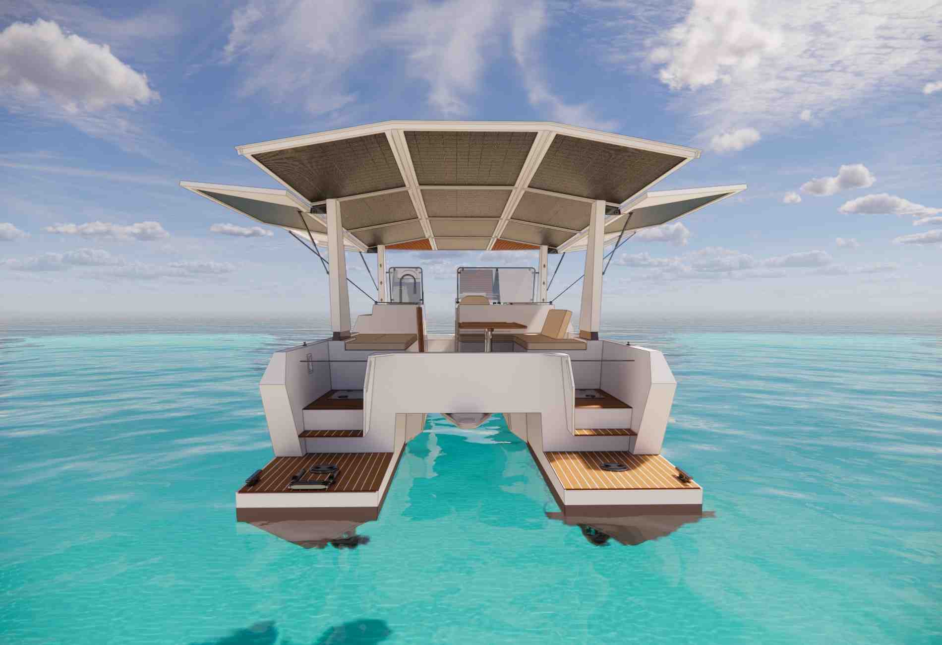 Catamaran électro-solaire